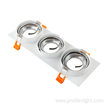 White Recessed Rectangular LED Triple Heads Downlights